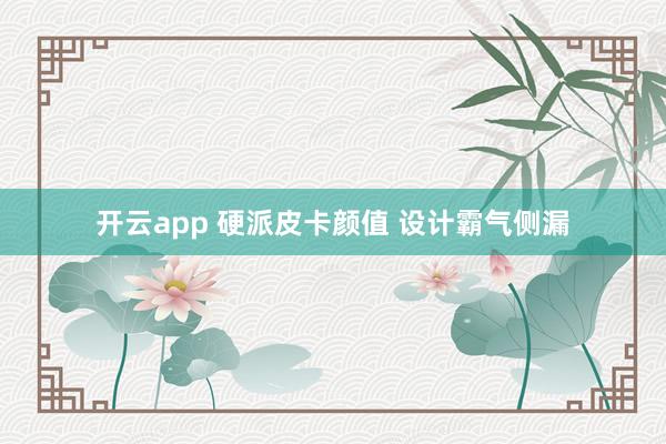 开云app 硬派皮卡颜值 设计霸气侧漏